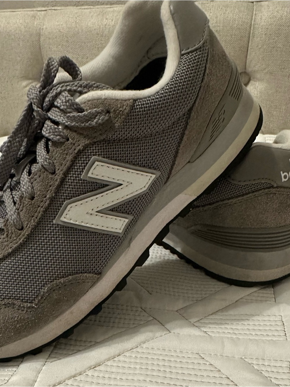 New Balance Gray and White 515 Women's Athletic Sneakers